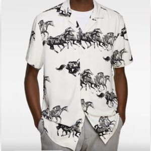 Zara Monochrome Horse Print Men's Shirt